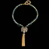 Blue Frog Pendant Necklace