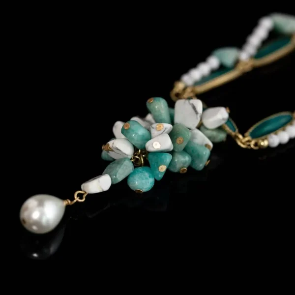 Enamel Natural Stone Necklace