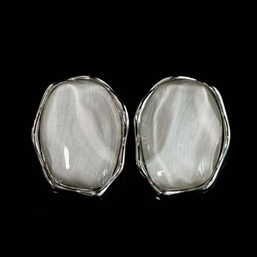 White Jelly - Hued Statement Earrings