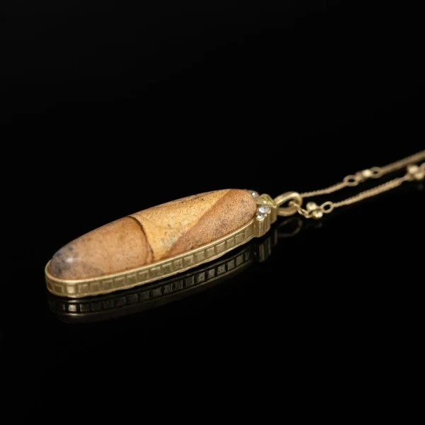 Natural Stone Geometric Pendant Necklace