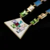 High - End Fashion Colorful Crystal Enamel Necklace